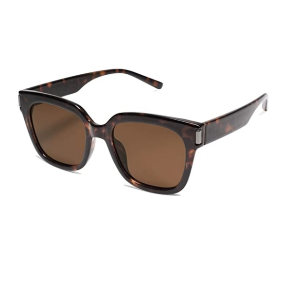 💫Tortoise Brown Classic Polarized Sunglasses for Women Men Trendy Square - Picture 2 of 4